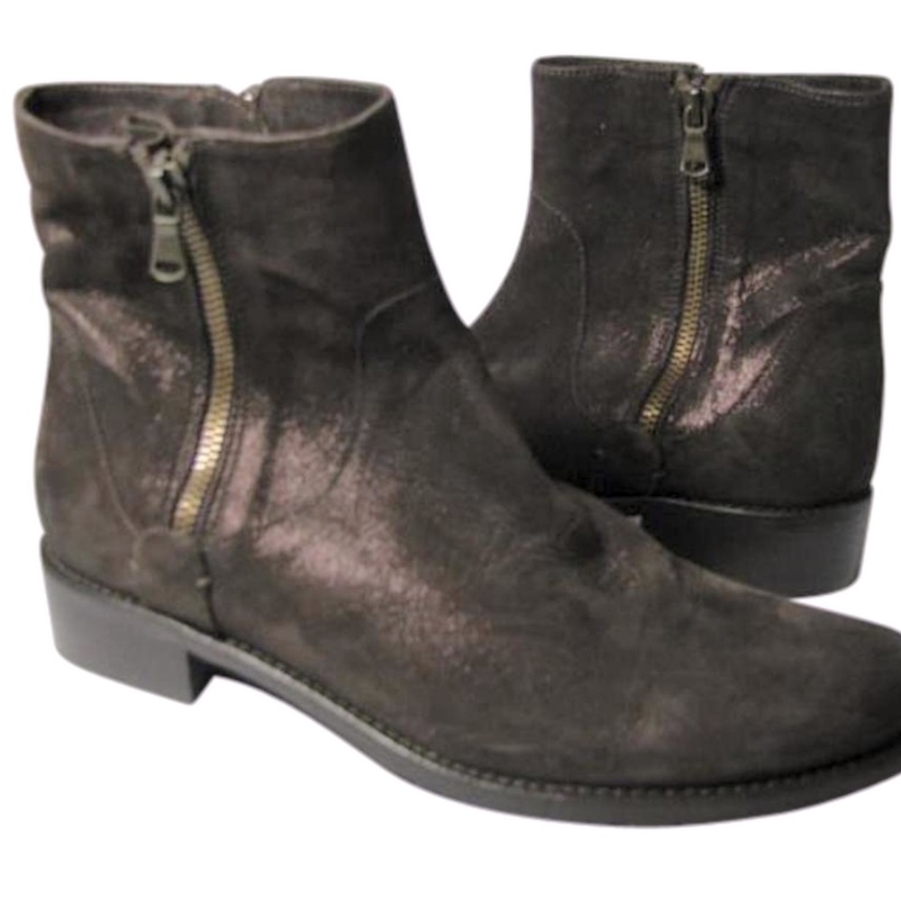 Sesto Meucci brown ankle zipper Boots